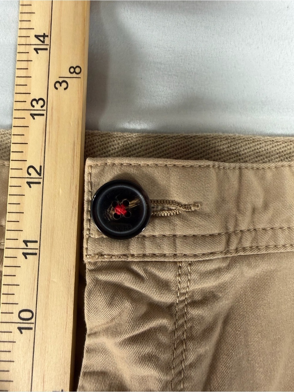 Michael Kors Mens Chino Shorts Size 38 Tan Khaki Flat Front Stretch #1032 - Picture 5 of 10